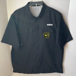 Realtree  Fishing  Men's Size Large Black Casual Button Down Shirt UPF 40 Vinted